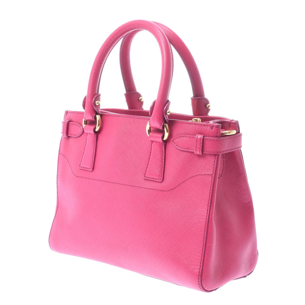 Salvatore Ferragamo Calfskin Handbag Gancini Bag Pink